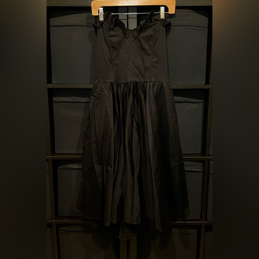 Pinup Couture PUG Laura Byrnes Black Sleeveless Swing Dress Size L NWT - Picture 1 of 6